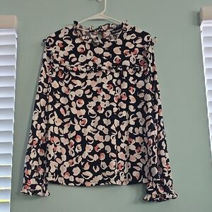 Karl Lagerfeld Black and White Floral Blouse